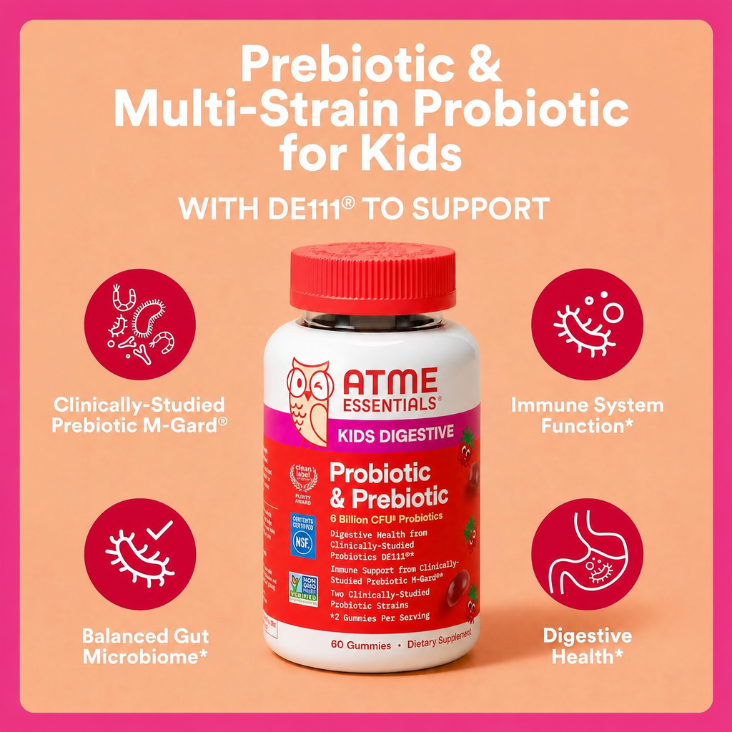 Kids Probiotic & Prebiotic Gummies for Digestive Health